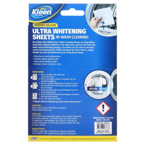 20 Pack Ultra Whitening In Wash Laundry Sheets - Image 3