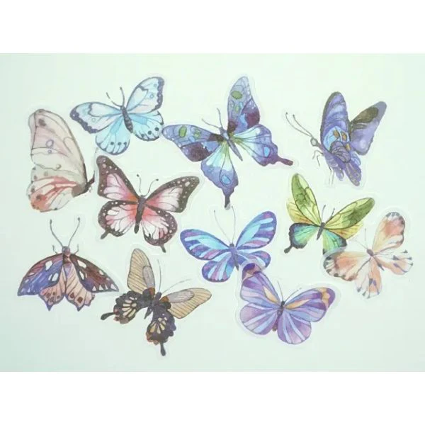 60 Pack Vellum Butterfly Stickers - Image 3