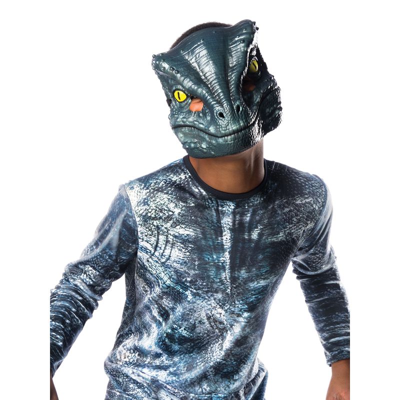 VELOCIRAPTOR DELUXE LENTICULAR KIDS COSTUME- SIZE 6-8 - Image 2