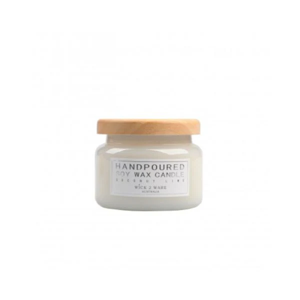 Wick2Ware Coconut Lime Hand Poured Soy Wax Candle Jar - 260g
