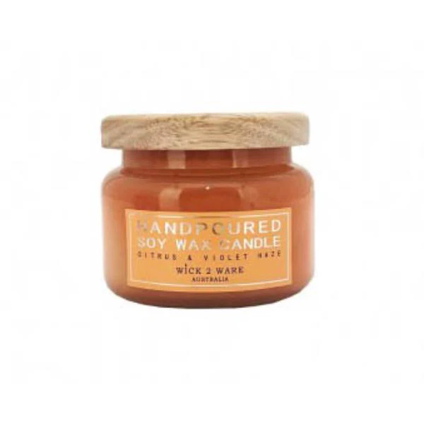 Wick2ware Citrus & Violet Haze Soy Wax Candle Jar - 260g