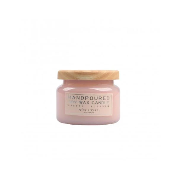 Wick2Ware Cherry Blossom Hand Poured Soy Wax Candle Jar - 260g