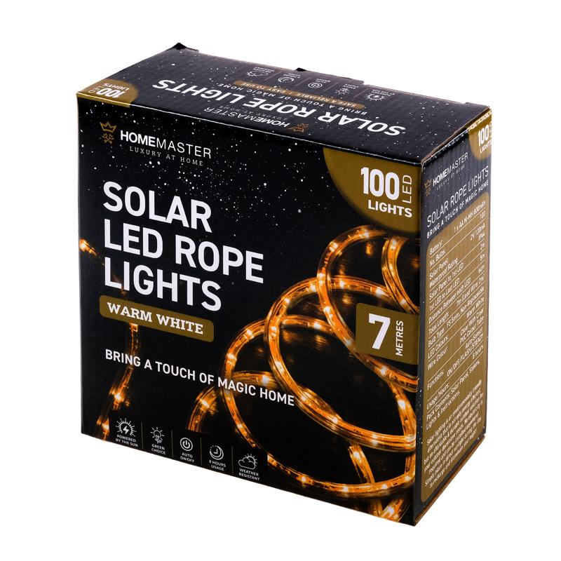 Warm White Led Solar Rope Light - 700cm - Image 3