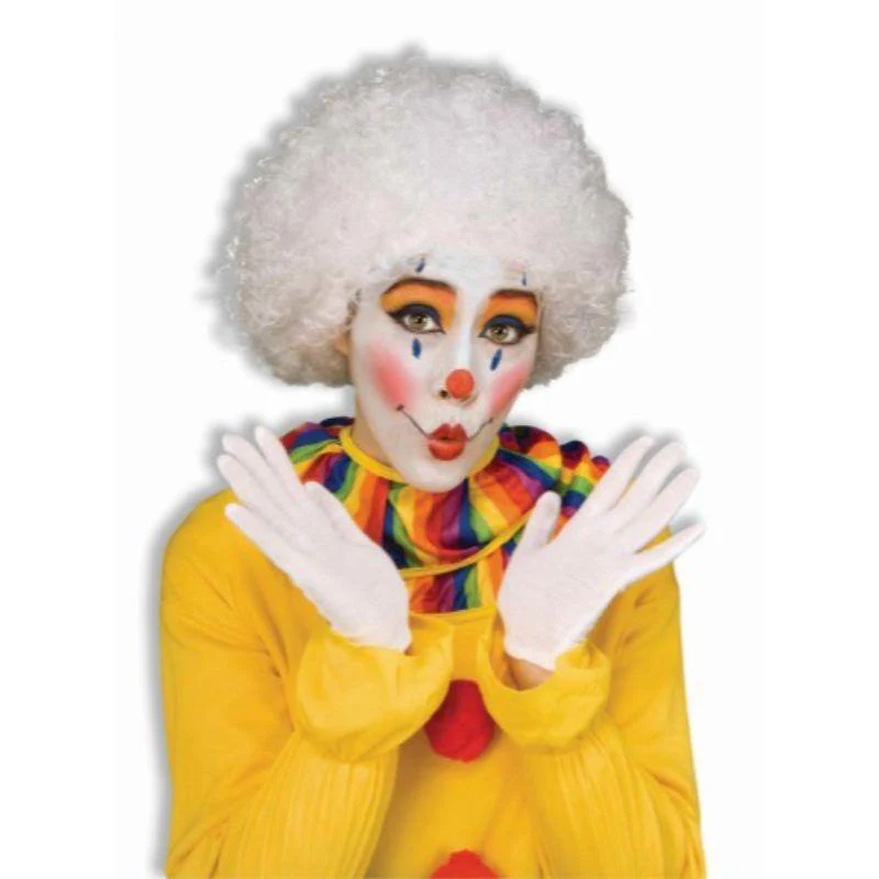 White Afro Wig