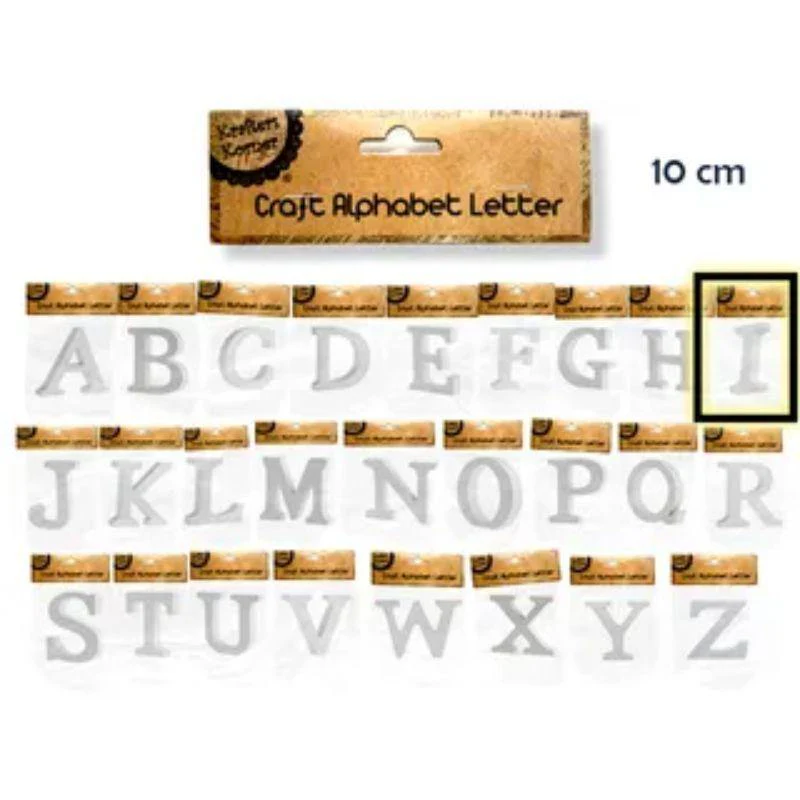 White Alphabet Letter I - 10cm