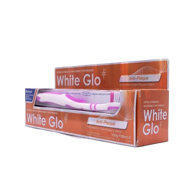 White Glo Anti-Plaque Toothbrush & Toothpaste Set - 100ml - Image 3