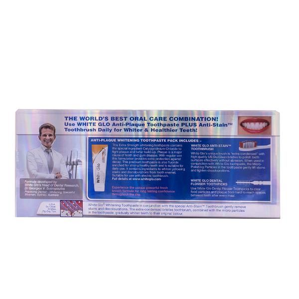 White Glo Anti-Plaque Toothbrush & Toothpaste Set - 100ml - Image 5