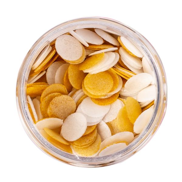 Sprinks White & Gold Wafer Decorations - 9g - Image 2