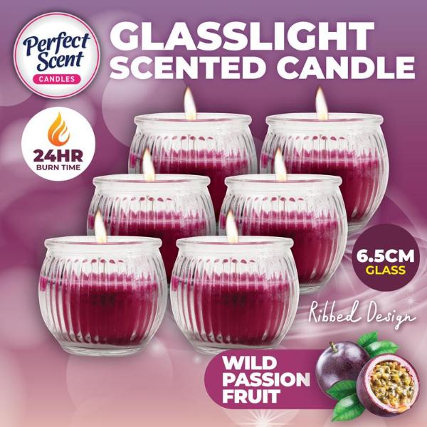 Candle Glasslight Scented 6.5cm Wild Passion Fruit