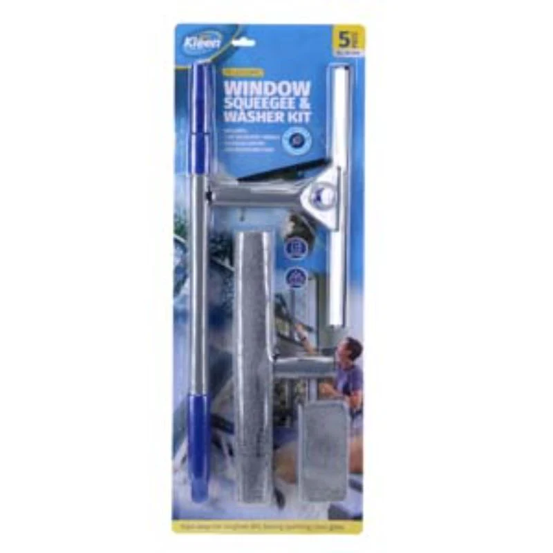 5 Pack Window Squeegee & Washer With Telescopic Pole - Image 2