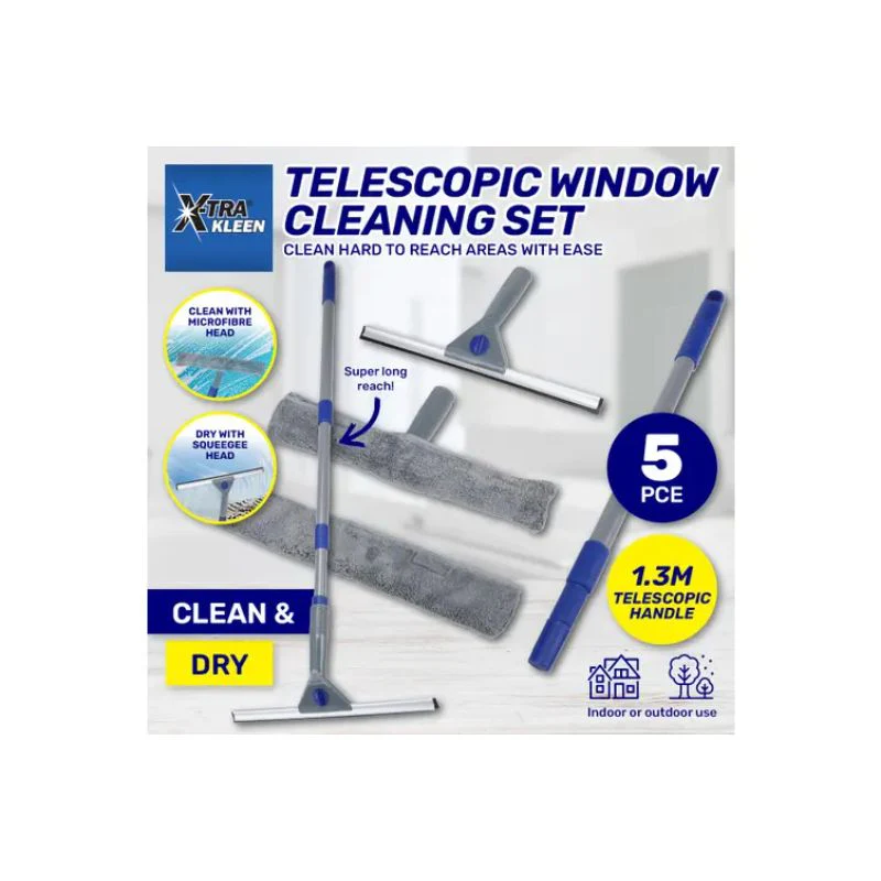 5 Pack Window Squeegee & Washer With Telescopic Pole - Image 6