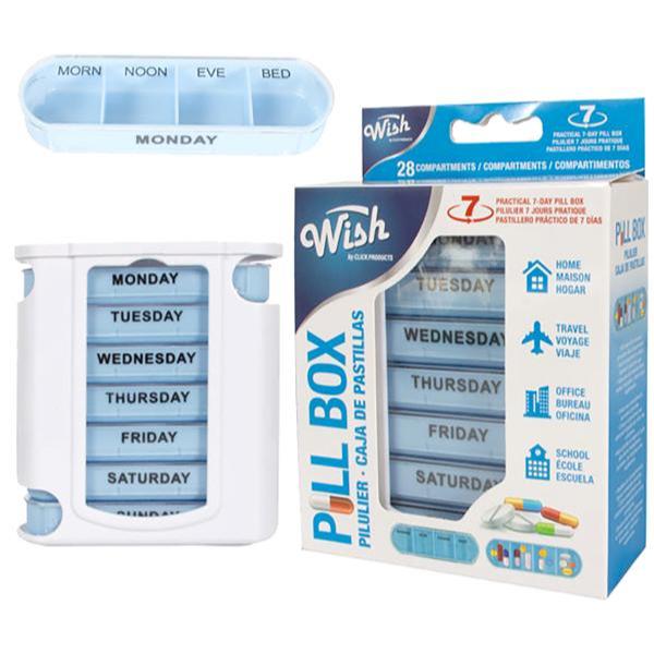 28 Compartments Wish Pill Box