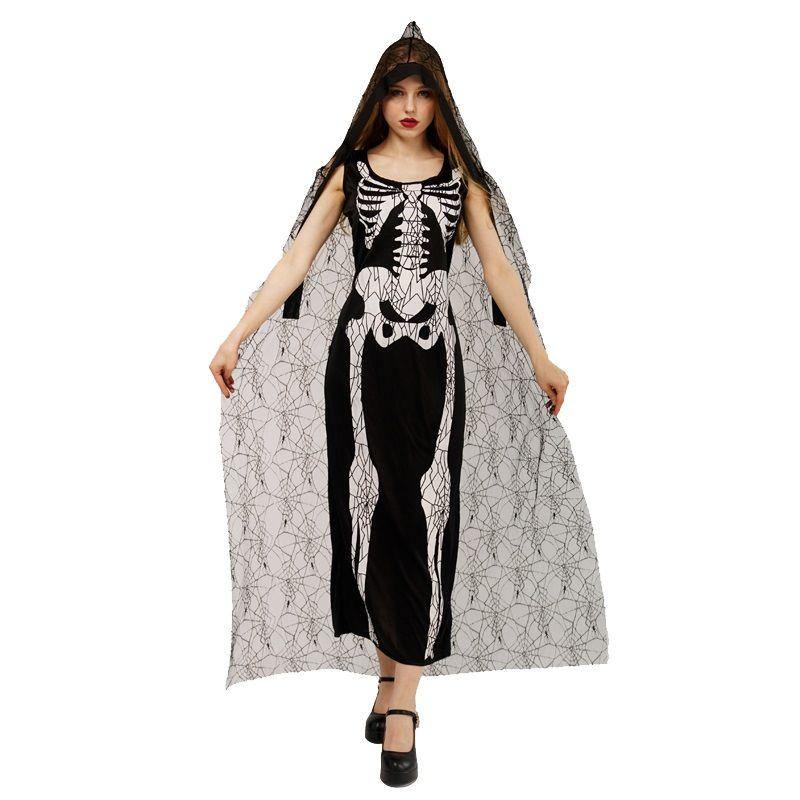 Womens Skeleton Witch Dress Costume