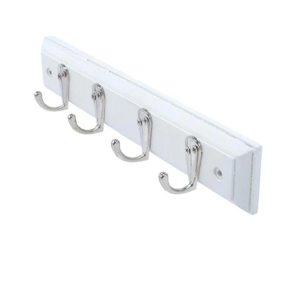 4 Metal Hooks Woodboard - 4cm x 22cm - Image 2