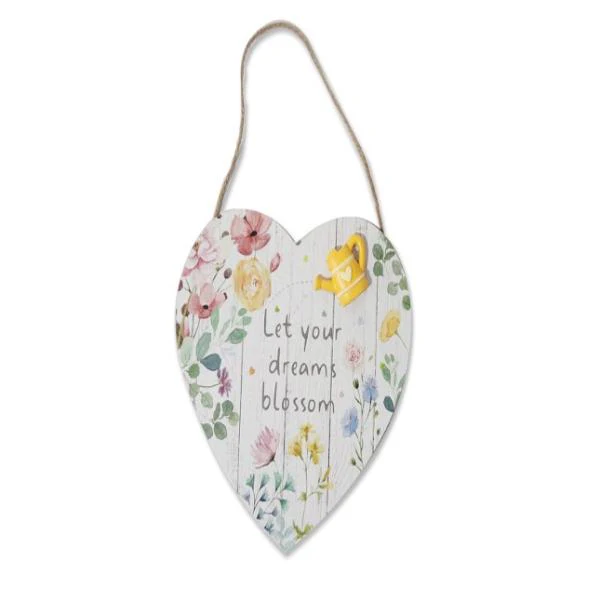 Wooden Heart Plaque Dreams 20cm