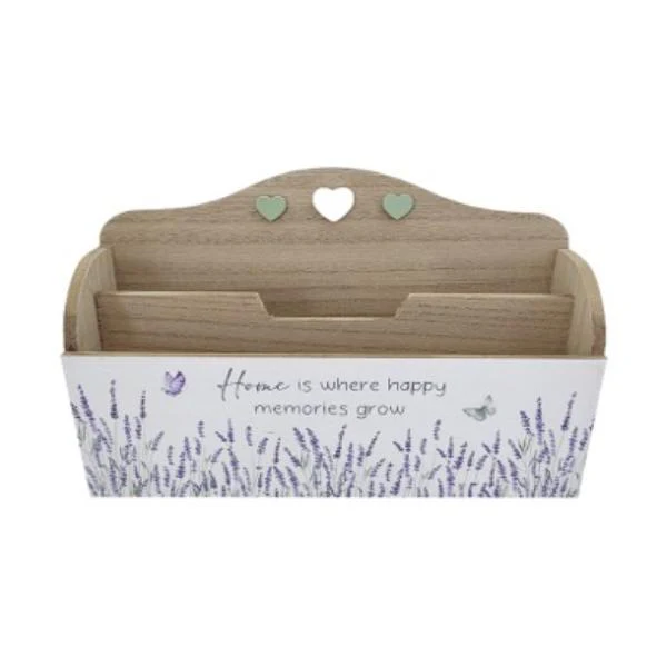 Wooden Lavender Letter Holder 24.5x9x17cm