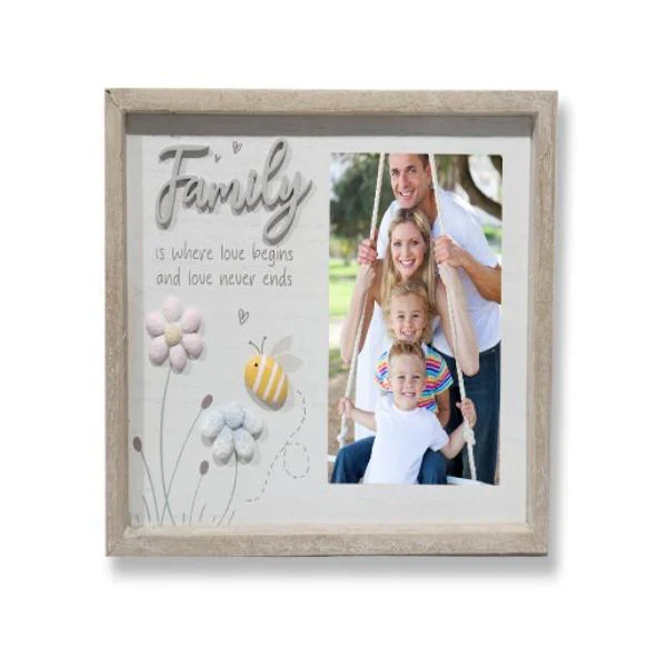 Wooden Photo Frame Family 23x1.5x19cm 4x6"