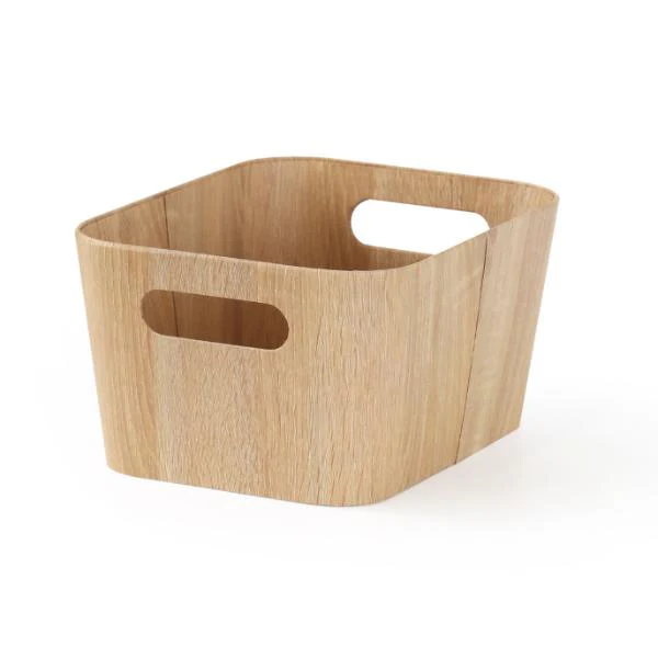 Rectangle Woodgrain Look Storage - 23cm x 30.5cm x 15.2cm