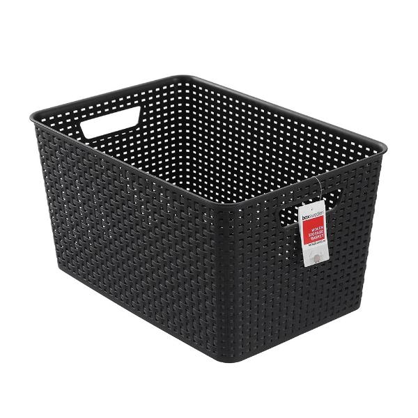 Boxsweden Woven Storage Basket - 41.5cm x 28.5cm x 22cm - Image 4
