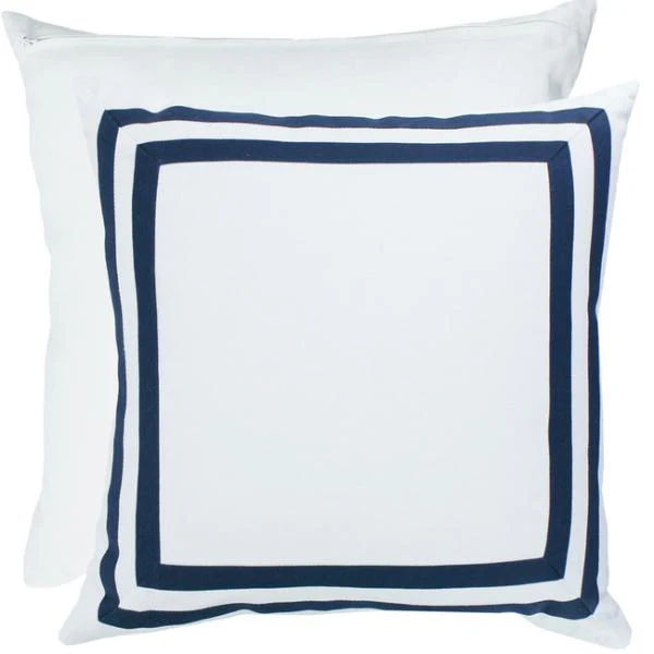 Navy Xellop Linen Cushion - 50cm x 50cm
