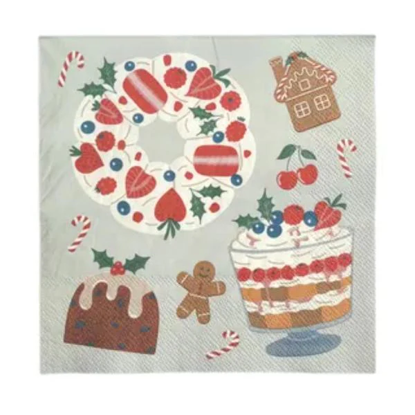 Xmas Desert Desisn 20pck 3Ply 33cm Napki