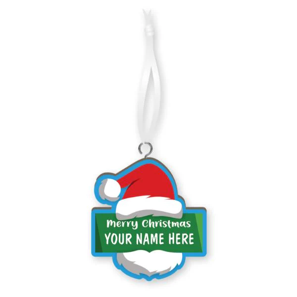 XMAS HANDMADE WOOD ORNAMENT - BLANK SANTA