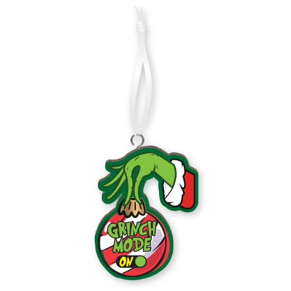 XMAS HANDMADE WOOD ORNAMENT - MERRY GRINCHMAS