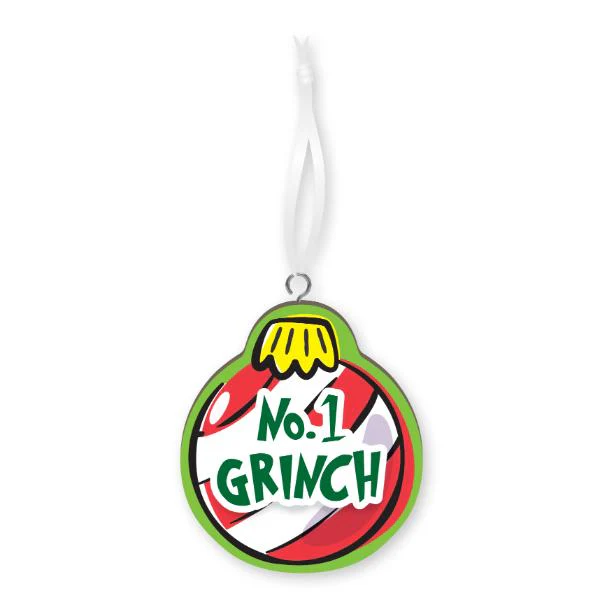 XMAS HANDMADE WOOD ORNAMENT - RED GONK