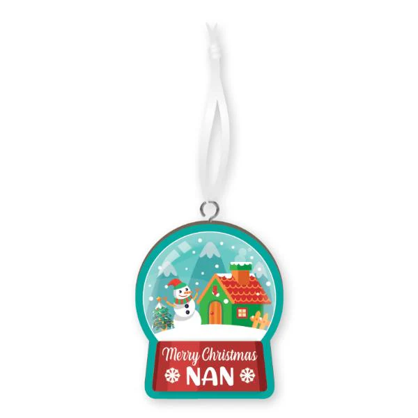 XMAS HANDMAKE WOOD ORNAMENT - MERRY CHRISTMAS NAN