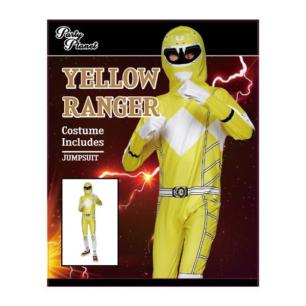 Yellow Ranger Boys Costume - 11 - 12 Years - Image 2